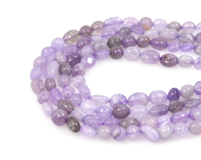 Natural Stone Bracelet Accessories,Natural Purple Jade Gemstone Chain,Purple Jade Beads,Gemstone Necklace Accessories,Purple Jade Charm,8x10