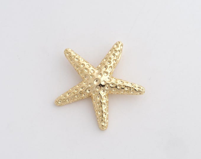 Starfish Pendant,Starfish Pendant,18K Gold Filled Starfish Charm,DIY Jewelry Accessories,27x28.3x3.5mm
