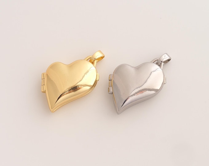 Heart Photo Frame Pendant,Photo Frame Pendant,18K Gold Filled Heart Charm,DIY Jewelry Accessories,29x17.8x7.7mm