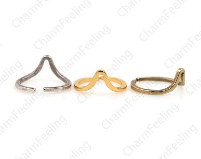 V-shaped ring, gold V-shaped ring, perfect matching ring, stackable ring, wedding ring, graphic ring, Gift For Her 1PCS