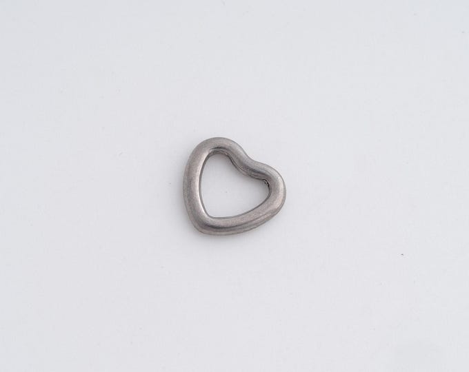 10 pcs Stainless Steel Heart Charm,Love Pendant, Heart Charm,DIY Jewelry Accessories 10.6x9.6x1.6mm