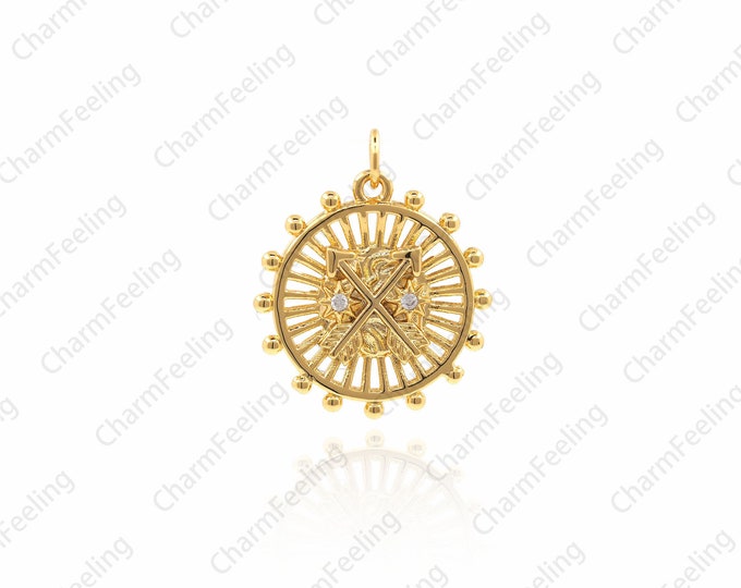 Round personality pendant, coin pendant, minimalist pendant, DIY jewelry jewelry making supplies 19 ×16× 1.5mm 1pcs