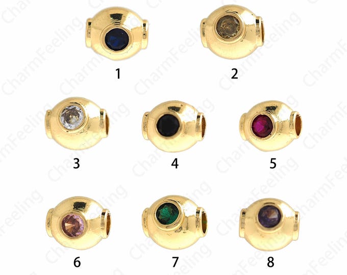 Gold Ball Spacer Beads, 18K Gold Filled Ball Beads,Micropavé CZ Bracelet Necklace Spacer Beads, DIY Jewelry Supplies, 9.7x8.5mm