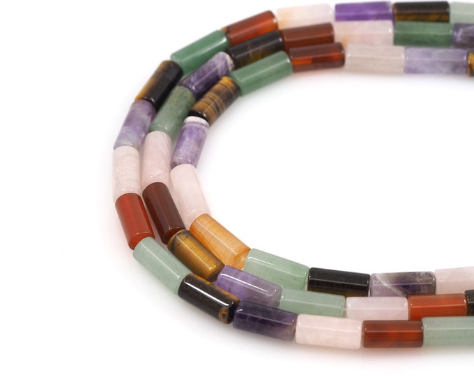 Deep Colorful Beads, Cylindrical Beads, Gemstone Chains, Natural Stone Necklaces,Gemstone Necklaces, DIY Bracelet Accessories, 8x16mm