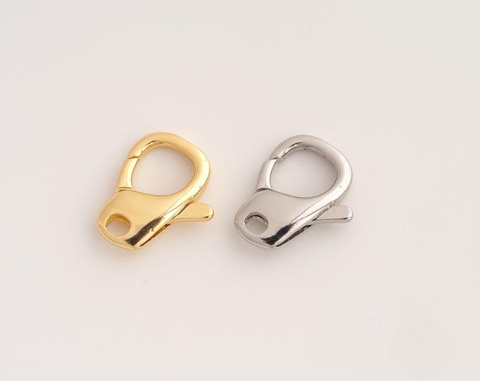 Lobster Clasp, Spring Clasp, 18K Gold Filled Claw Clasp, DIY Jewelry Making Supplies, 19x16.6x4mm