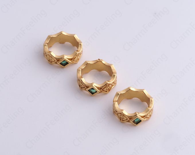 Gold Round Spacer Beads, 18K Gold Filled Tube Beads,Dainty Round Bracelet Necklace Spacer Beads, DIY Jewelry Supplies,11.3x4mm