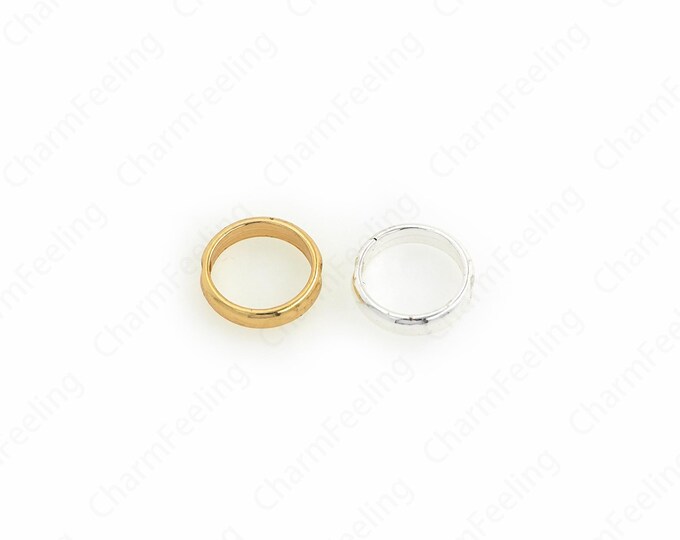 10 pcs 18K Gold Filled Circle Spacer Beads,Rings Spacer Beads,Flat Rectangle Beads,Flat Bead Bracelet,DIY Jewelry Supplies,8x2mm