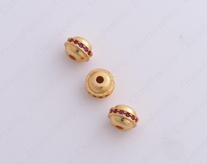 Gold Ball Spacer Beads, 18K Gold Filled Ball Beads,Dainty Ball Bracelet Necklace Spacer Beads, DIY Jewelry Supplies,7.5x5.4mm