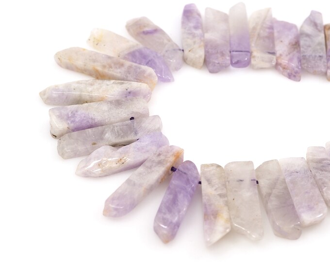 Rectangular Amethyst Stone Beads, Bar Gemstone Beads, Gemstone Beads, Natural Stone Chain, Natural Stone Necklace, 10-12x28-48mm