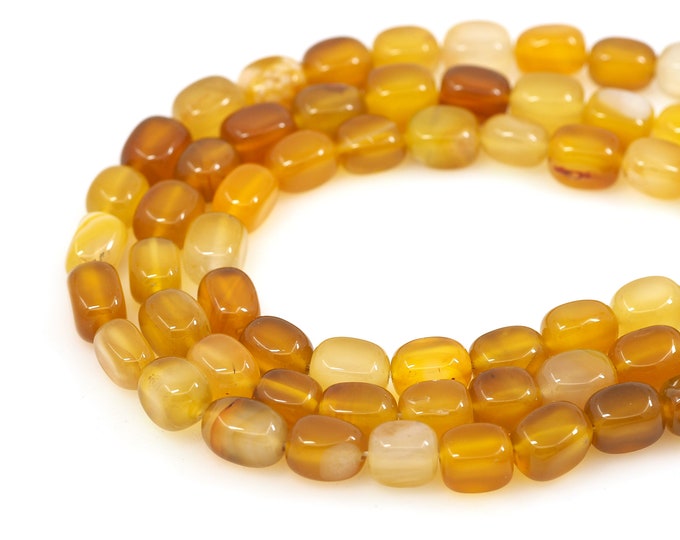 Cuboid Gemstone Chain, Lemon Citrine Rectangular Beads,Natural Stone Necklace, Natural Stone Chain, Topaz Necklace,8x12mm