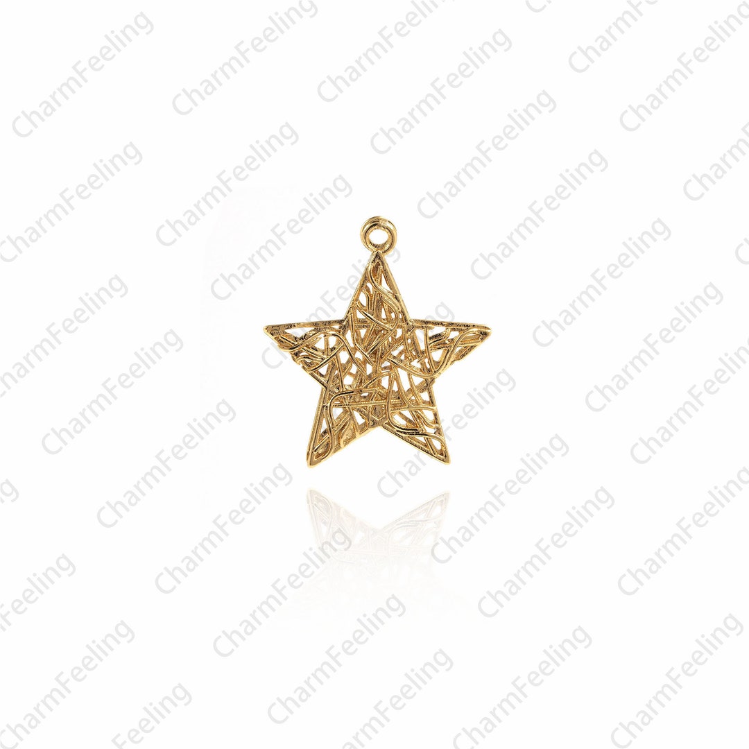 Star Pendant, Five-pointed Star Necklace, Five-pointed Star, Gold ...