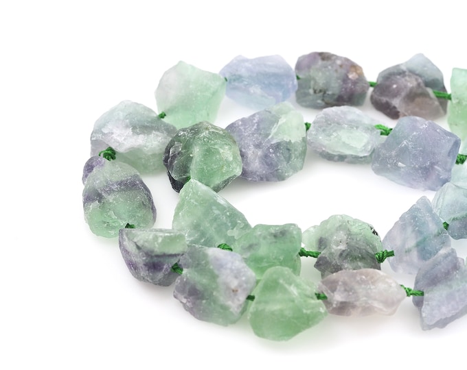 Raw Fluorite Crystal, Rough Fluorite Healing Crystal, Rough Fluorite Stone, Gem Chain, DIY Gem Making Accessories, 25-30mm