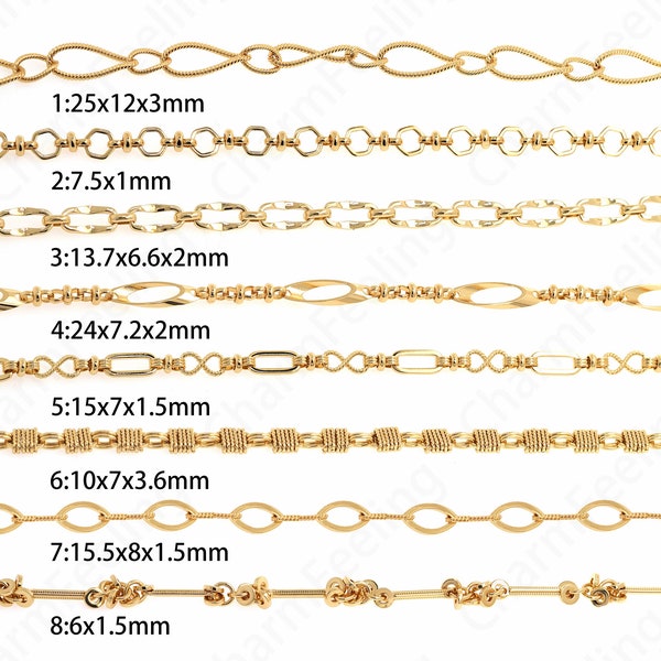 Welded Chain, 18K Gold Filled Oval Chain, Round Chain, Multi Style Chain, Fashion Chain, DIY Bracelet Necklace Accessories