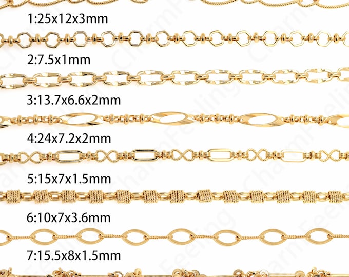 Welded Chain, 18K Gold Filled Oval Chain, Round Chain, Multi Style Chain, Fashion Chain, DIY Bracelet Necklace Accessories
