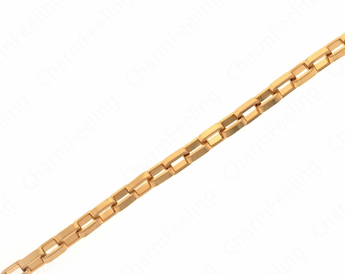 1 Meter,18K Gold Filled Round Twisted Chain, Exquisite Chain Necklace, Welded Chain, Gold-Plated Discovery, 4.8x2.8x1.4mm
