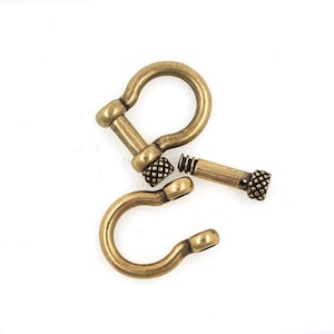 brass shackle,horseshoe d ring,screw shackle,leather shackle 21*19*6mm 1pcs