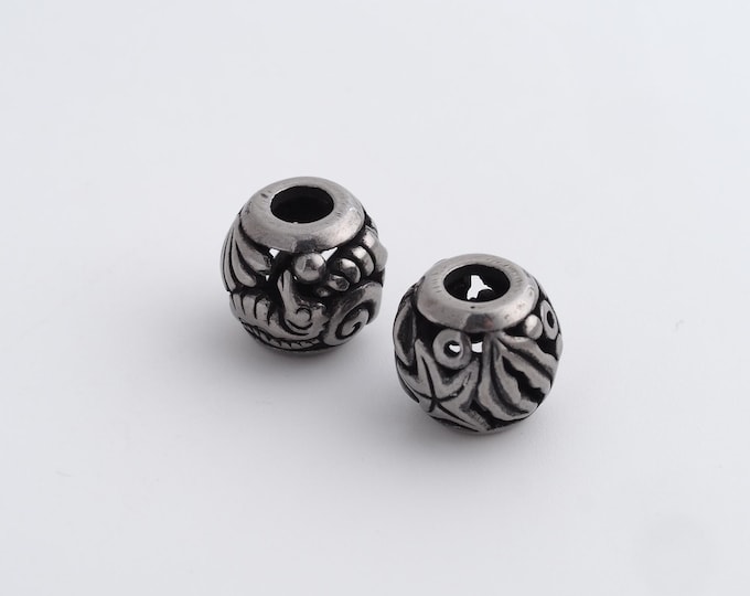 Retro Ball Beads,Retro Round Spacer Beads,Round Ball Beads,DIY Jewelry Accessories 10.7x10mm