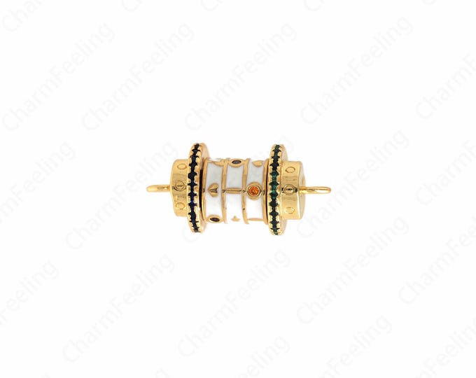 Slot Machine Connector,Slot Machine Charm, 18K Gold Filled Enamel Charm, DIY Bracelet Necklace Accessories, 12x24x12mm