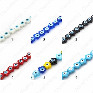 Glass Beads Jewelry,Flower Eye Glass Beads,Flower Beads,Murano Glass Jewelry,Flower Glass Beads,DIY Beading Supplies,10m