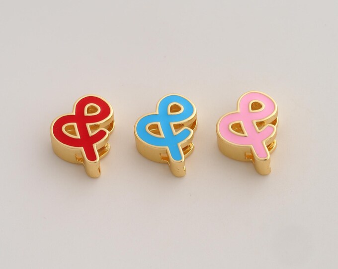 Enamel Ampersand Pendant,Symbol Pendant,18K Gold Filled & Symbol Charm,DIY Jewelry Accessories,14x13.8x6.3mm