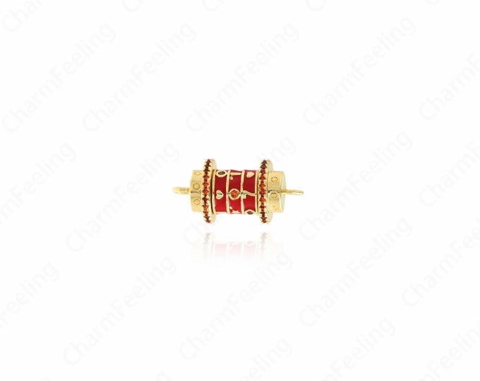 Slot Machine Connector,Slot Machine Charm, 18K Gold Filled Enamel Charm, DIY Bracelet Necklace Accessories, 24.3x12x12mm