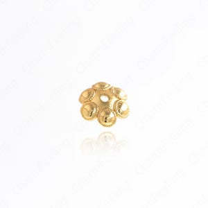 10 pcs 18K Gold Filled Flower Bead Caps,Pearl Caps,Round Bead Caps,Flower Caps,Brass Caps, DIY Gold Jewelry Making,11.6x10.7x3.3mm