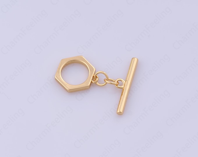 Gold Clasp,Necklace Clasp,Carabiner,OT Clasp,18K Gold Filled Bracelet Clasp,Round Clasp,DIY Jewelry Supplies,O 12x2mm T 21x2.2mm