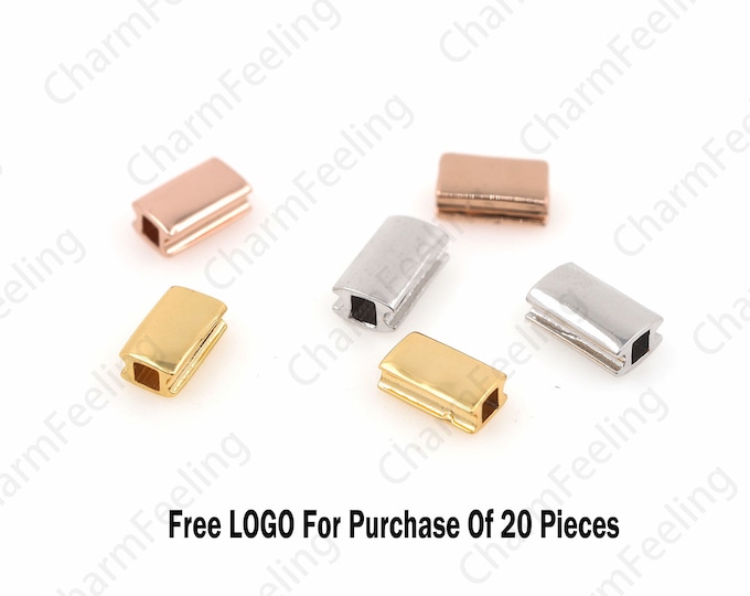 Adjustable Sliding Knot Closing Bracelet With Rectangular Beads, Rectangular Charm, DIY Jewelry Making Accessories 5.4x9.6x3.5mm 1pcs