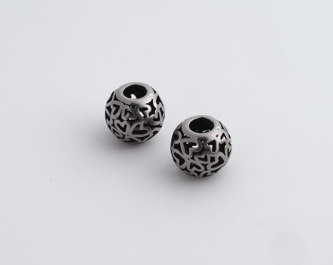 Retro Ball Beads,Retro Round Spacer Beads,Round Ball Beads,DIY Jewelry Accessories 9.8x8.5mm