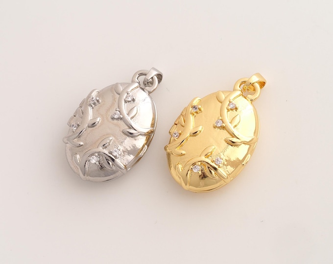 CZ Photo Frame Pendant,Photo Frame Pendant,18K Gold Filled Photo Frame Charm,DIY Jewelry Accessories,30.8x18x8.3mm