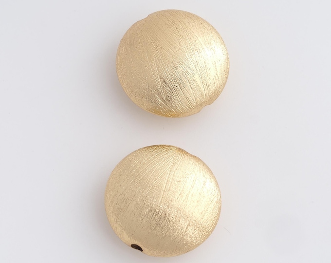 Round Flat Spacer Beads, 18K Gold Filled Round Beads,Bracelet Necklace Spacer Beads, DIY Jewelry Supplies,26.5x25.7x12.8mm