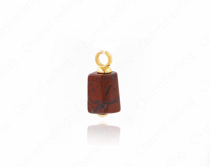 Natural Stone Pendant,Cylinder Charm,Ball Necklace,18K Gold Filled Ball Jewelry,DIY Jewelry Supplies,18x7.3mm