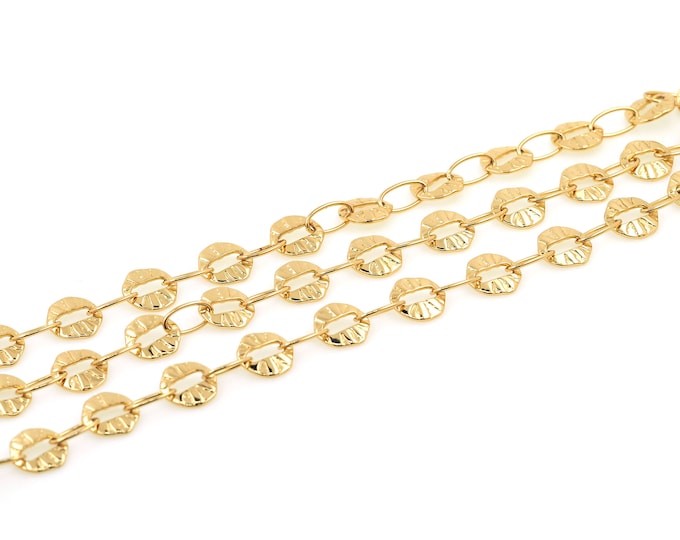 1 Meter,18K Gold Filled Leaf Chain,Brass Chain,Double-Layer Chain,Semi-Finished Chain,Round Chain,DIY Bracelet And Necklace Accessories,12mm