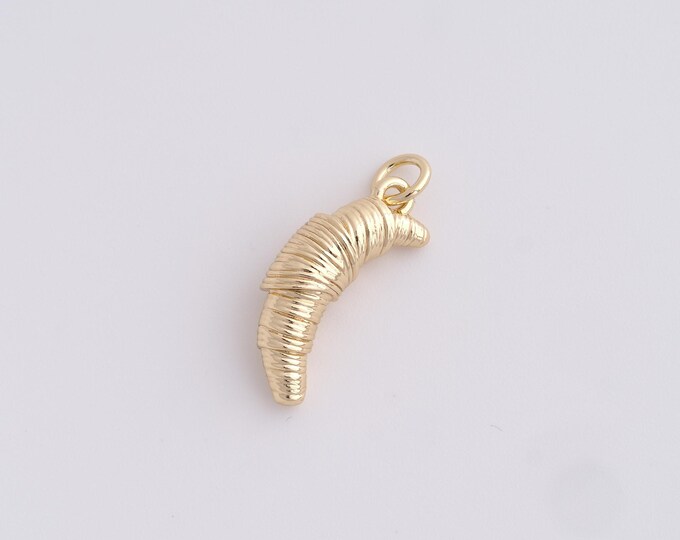 Gold Moon Pendant,Crescent Pendant Necklace,Crescent Pendant, Moon Charm, Minimalist Necklace, DIY Jewelry Making 22.7x8.4x5.5mm