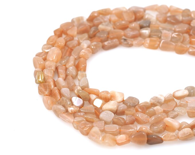 Orange Opal Chain, Natural Stone Chain, Natural Stone Beads, Irregular Shaped Opal Beads, DIY Bracelet Necklace Accessories, 6x8mm