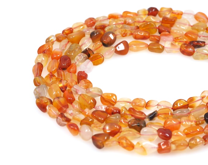 Red Agate Bead, Agate Necklace, Gem Chain, Natural Stone Bead, Jewelry Supplier, DIY Bracelet Necklace Accessories, 6x8mm