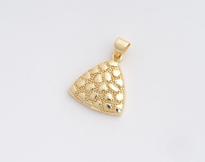 Triangle Pendant,Triangle Pendant,18K Gold Filled Triangle Charm,DIY Jewelry Accessories,24x17.7x3.4mm