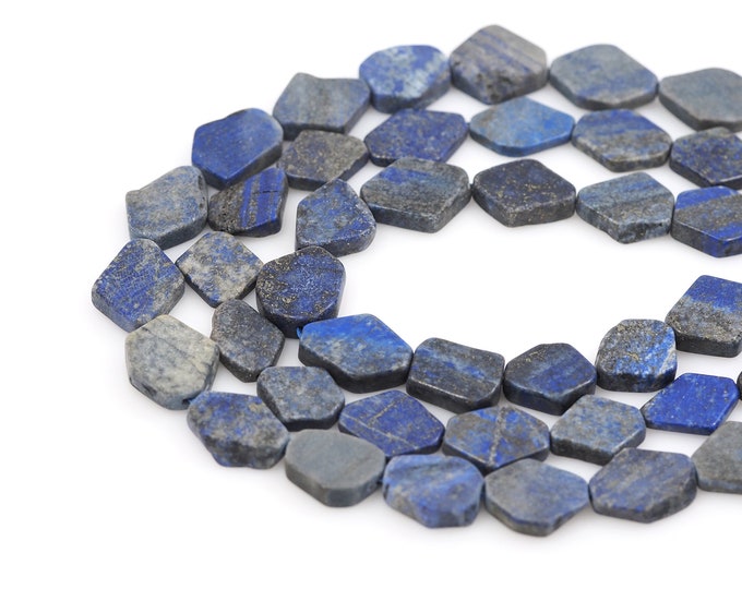 Flat Lapis Lazuli Beads,Flat Lapis Lazuli,Natural Stone Bracelets,Special-Shaped Beads,Gemstone Necklaces,DIY Bracelet Accessories,15x20mm