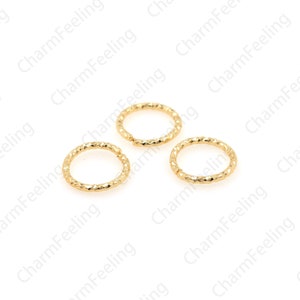 14mm Jump Ring, Twist Jump Ring, Open Jump Ring, Gold Jump Ring, DIY Jewelry Making Accessories 1PCS