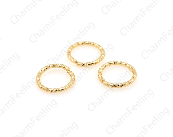 14mm Jump Ring, Twist Jump Ring, Open Jump Ring, Gold Jump Ring, DIY Jewelry Making Accessories 1PCS