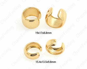 Ear Clip Earrings, Pierced Earrings,Twist Ear Clips,Ladies Ear Clips,18K Gold Filled Simple Earrings,Gift for Her,