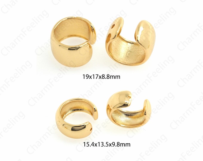 Ear Clip Earrings, Pierced Earrings,Twist Ear Clips,Ladies Ear Clips,18K Gold Filled Simple Earrings,Gift for Her,