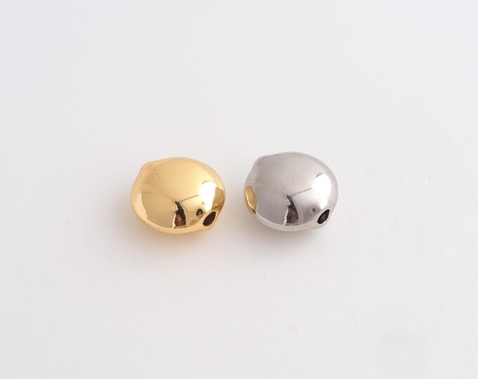18K Gold Filled Round Spacer Beads,Flat Beads,Round Flat Beads,DIY Jewelry Supplies,11.7x11.5x7mm Hole 2.2mm