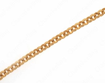1 Meter,18K Gold Filled Round Twisted Chain, Exquisite Chain Necklace, Welded Chain, Gold-Plated Discovery, 5.2x2mm