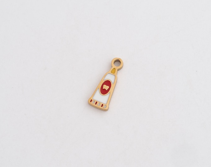 Enamel Pen Charms,Dainty Pen Charm, 18K Gold Filled Pen Pendant,DIY Jewelry Accessories 12x4.5x1mm
