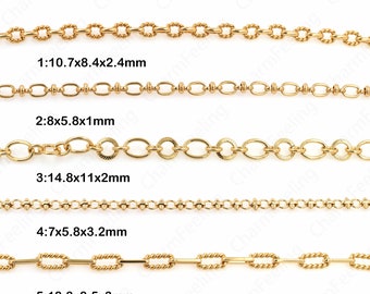 1 meter,18K Gold Filled Brass Square Chain, Cable Chain,Layered Chain,Raw Brass Welded Chain,DIY Bracelet Necklace Chain,