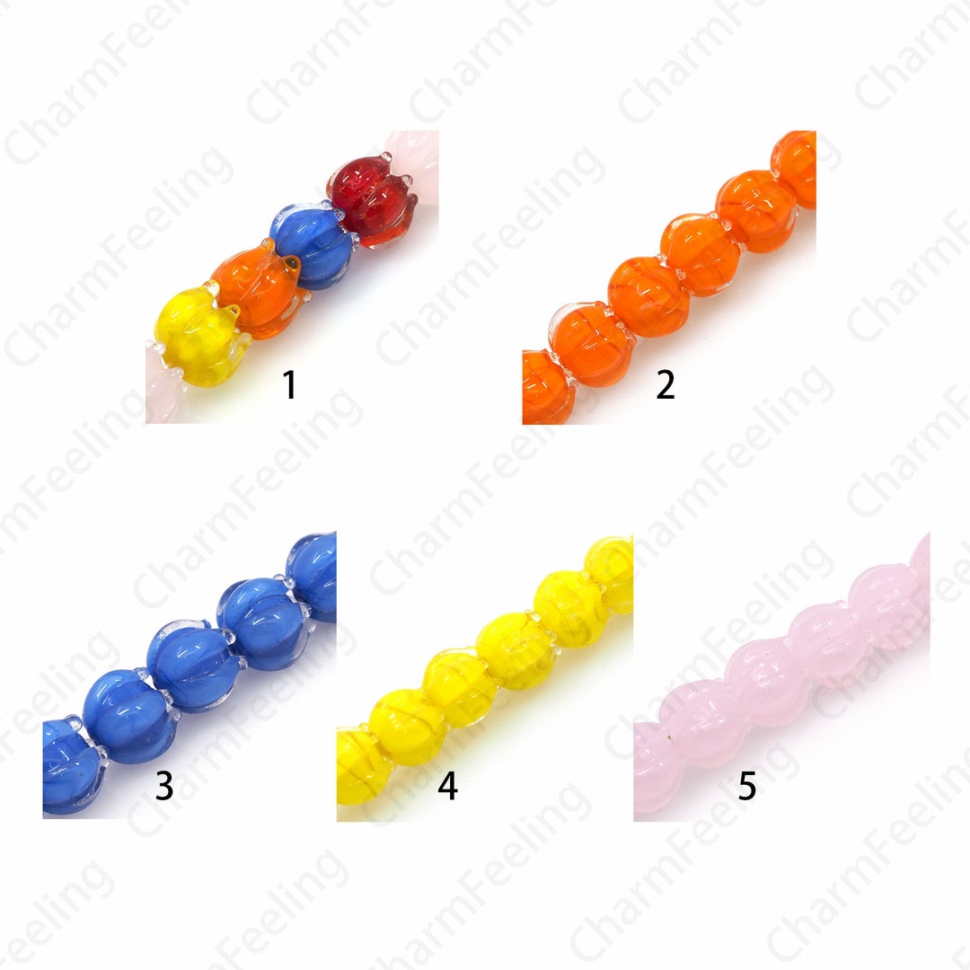 Smooth Ball Beads, Murano Glass Beads, Glass Flower Spacer Beads ...