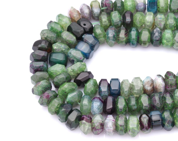 Rectangular Gemstone Chain,Blue Apatite Beads, Natural Stone Bracelet Necklace Accessories, DIY Gem Making Accessories,15mm