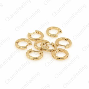 18K Gold-Plated Exquisite Ear Hoops, Gold Hoops, Pendant, Charm Hoops, Ear Studs, Small Hoops,Minimalist Earrings 1 pair