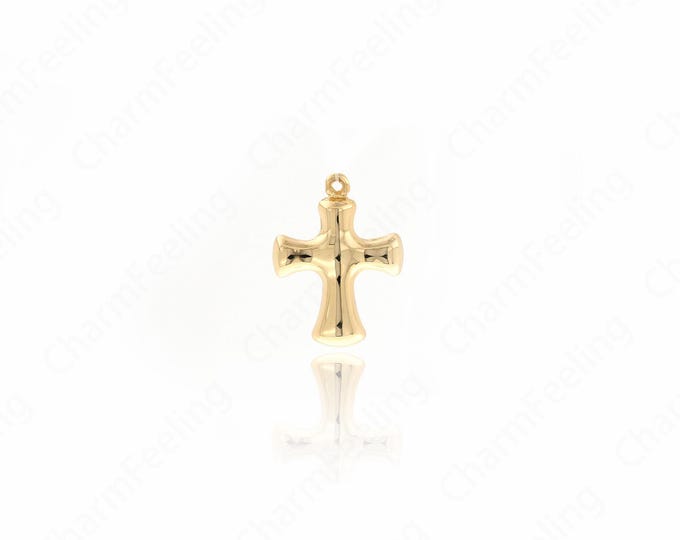 Cross Necklace, Cross Charm,18K Gold Filled Cross Pendant,  Religious Charm,Christian Charm,DIY Jewelry Accessories,26.8x20.2x6.5mm